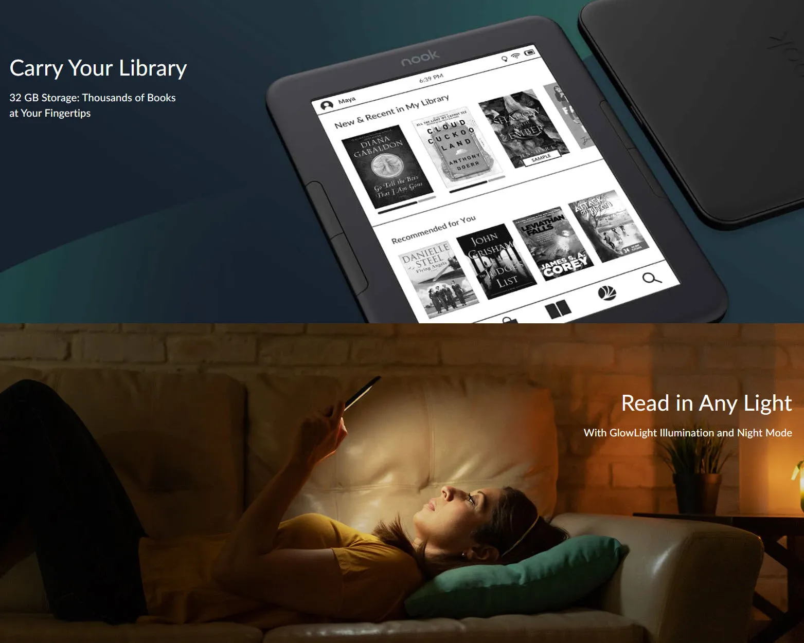 Barnes & Noble NOOK Glowlight 4 eReader | 6" Touchscreen | 32GB | BNRV1100