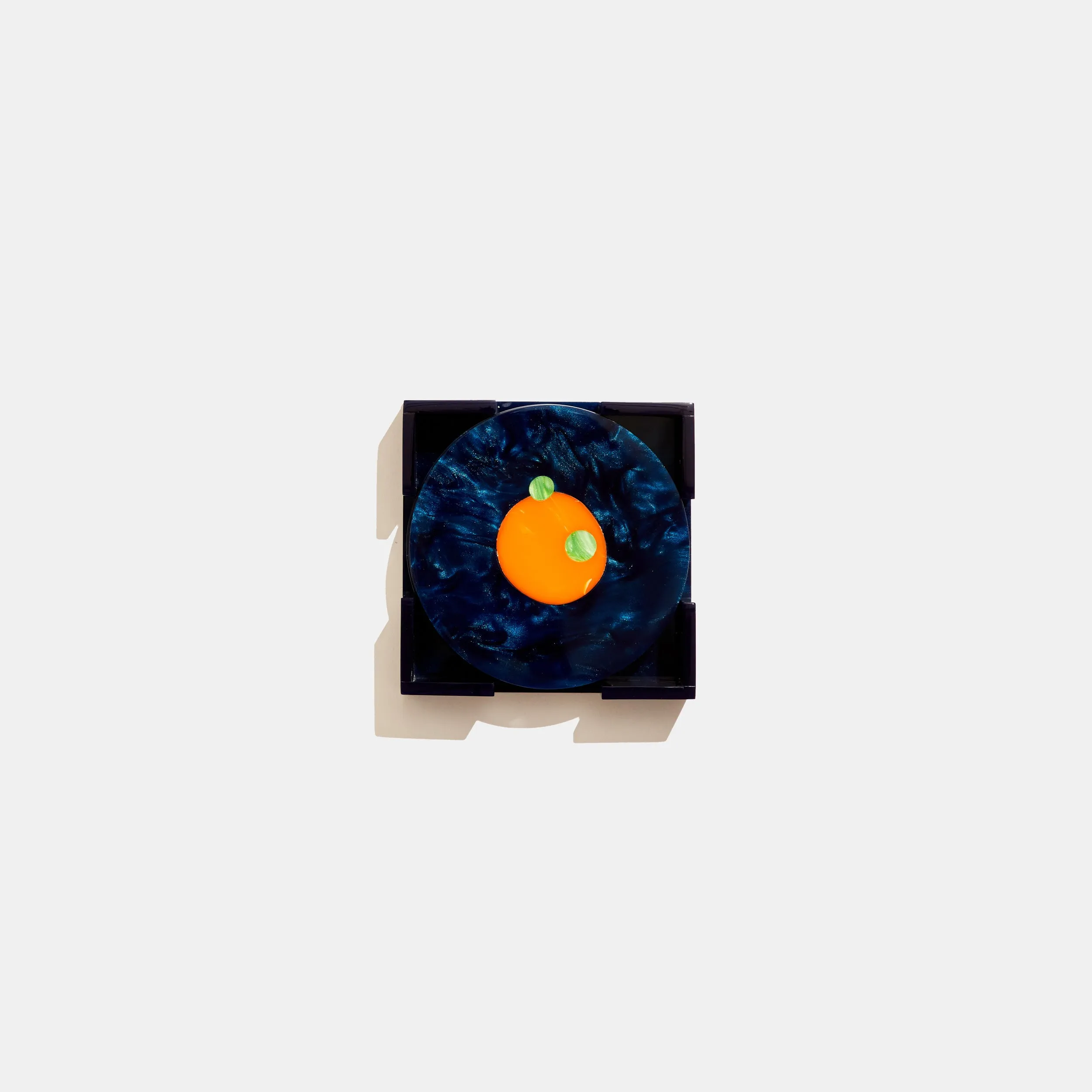 Coaster Set in Peas and Carrots