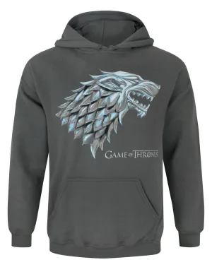 Game Of Thrones Metallic Stark Direwolf Men's Hoodie