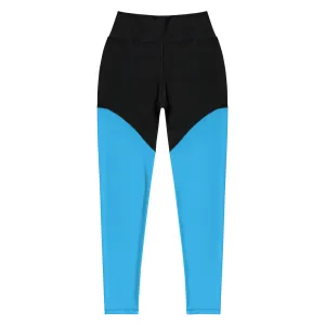 GG - Sports Leggings - Deep Sky Blue