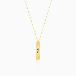Golden Charming Double Sided Personalised Necklace