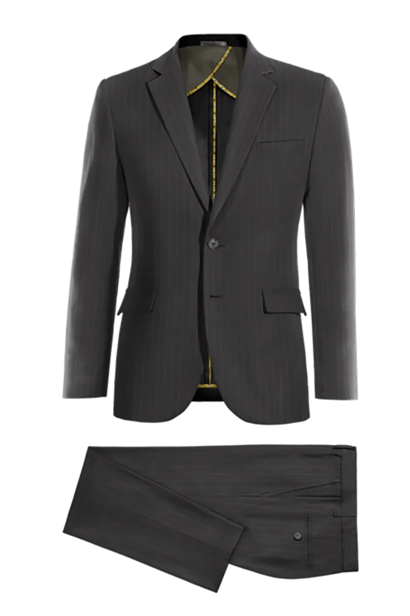 Grey Pinstripe Flannel Suit