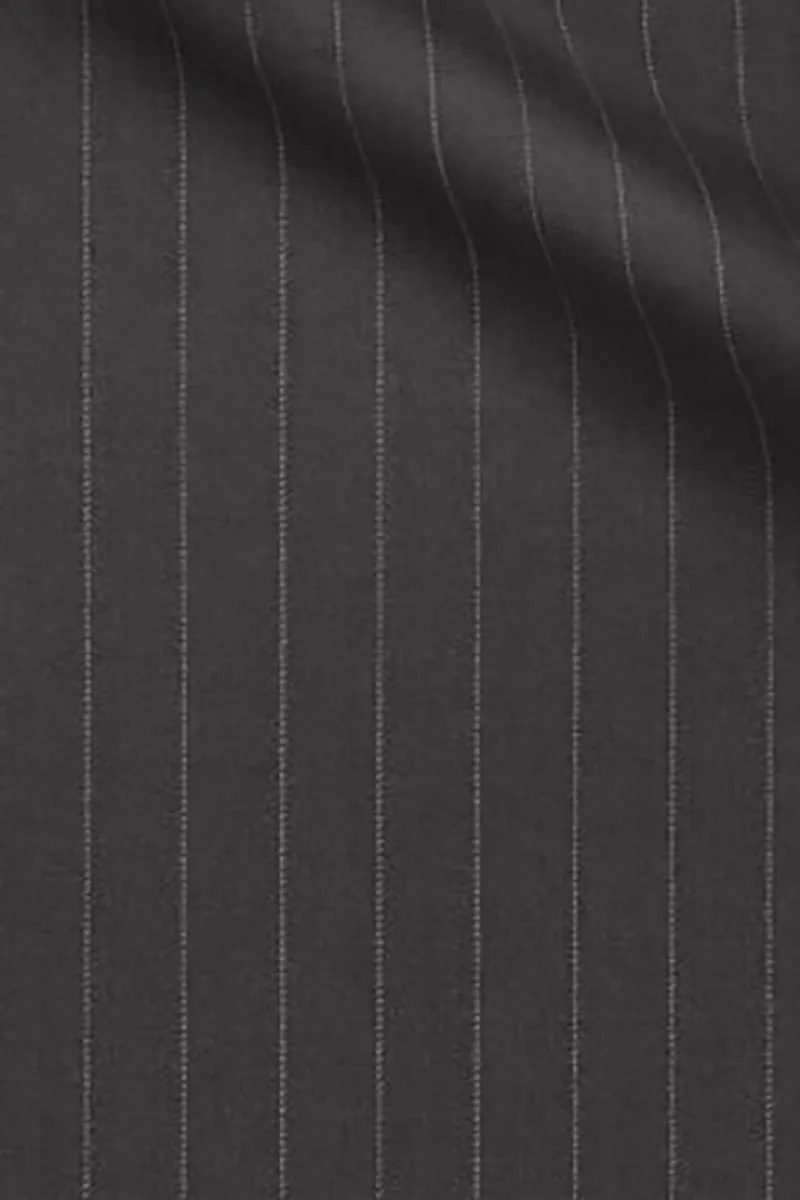 Grey Pinstripe Flannel Suit