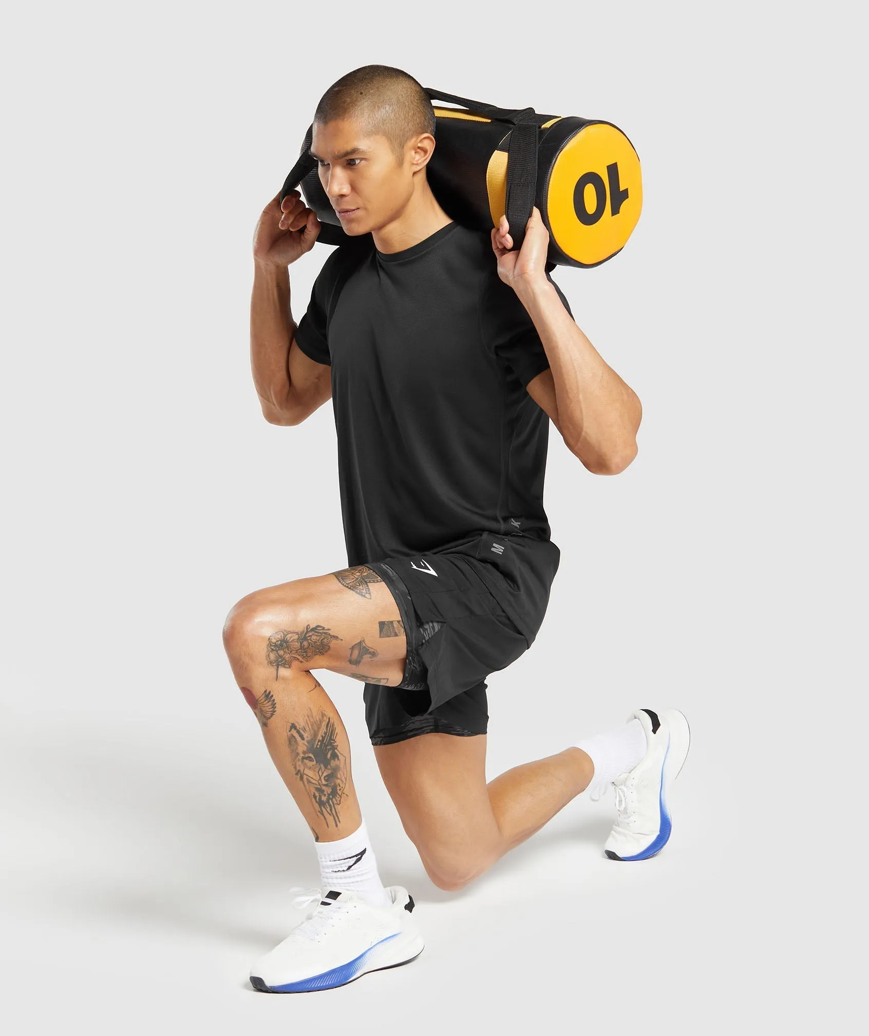 Gymshark Sport  5" 2 in 1 Shorts - Black/Asphalt Grey