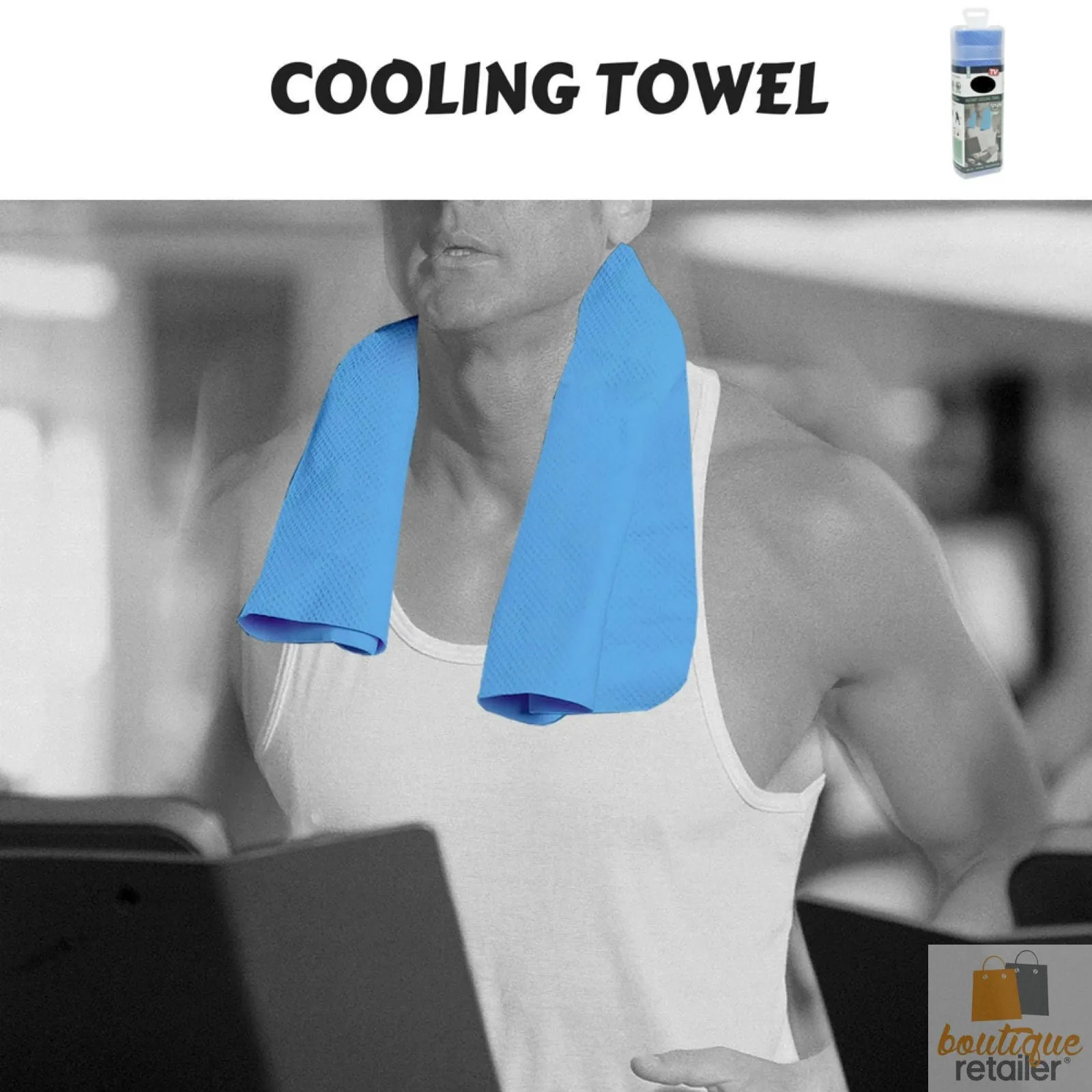 INSTANT COOLING TOWEL UPF 50  Ice Cold Sport Sweat Absorbing Chemical Free 66x43