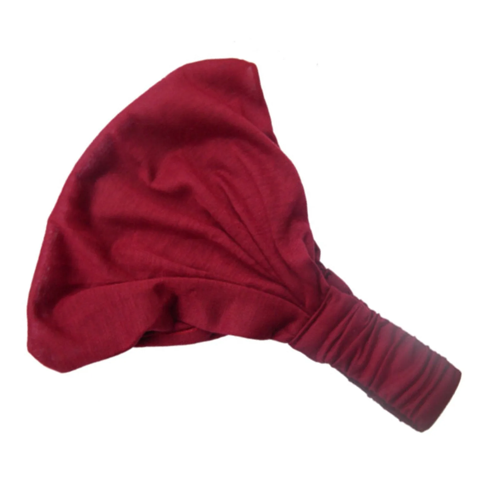 Keshet Accessories Wide Cotton Hair Band Solid Boho Yoga Style Soft Headband - Tan