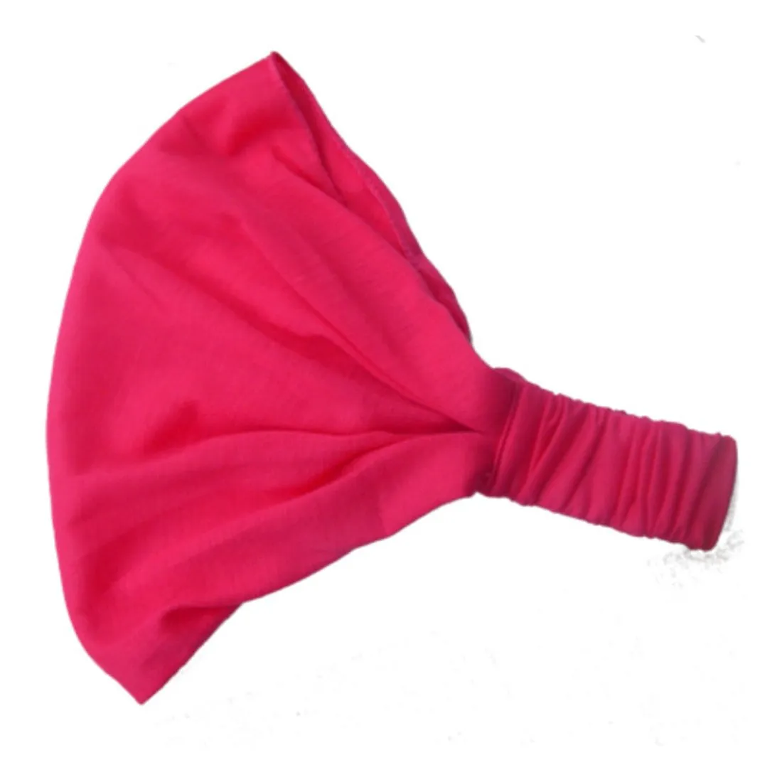 Keshet Accessories Wide Cotton Hair Band Solid Boho Yoga Style Soft Headband - Tan