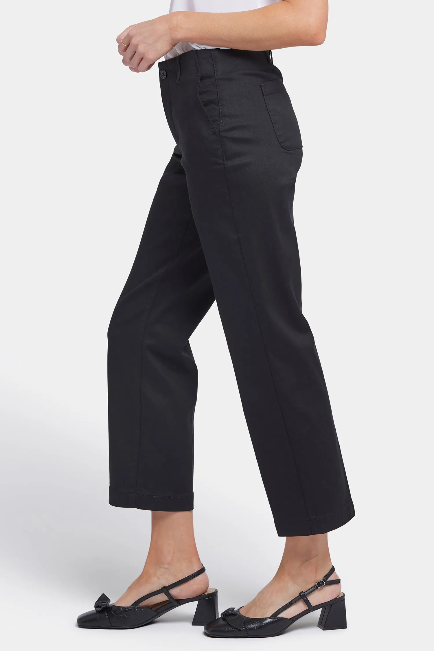 Marilyn Straight Ankle Pants - Black