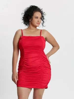 Ruched Midi Cami Dress