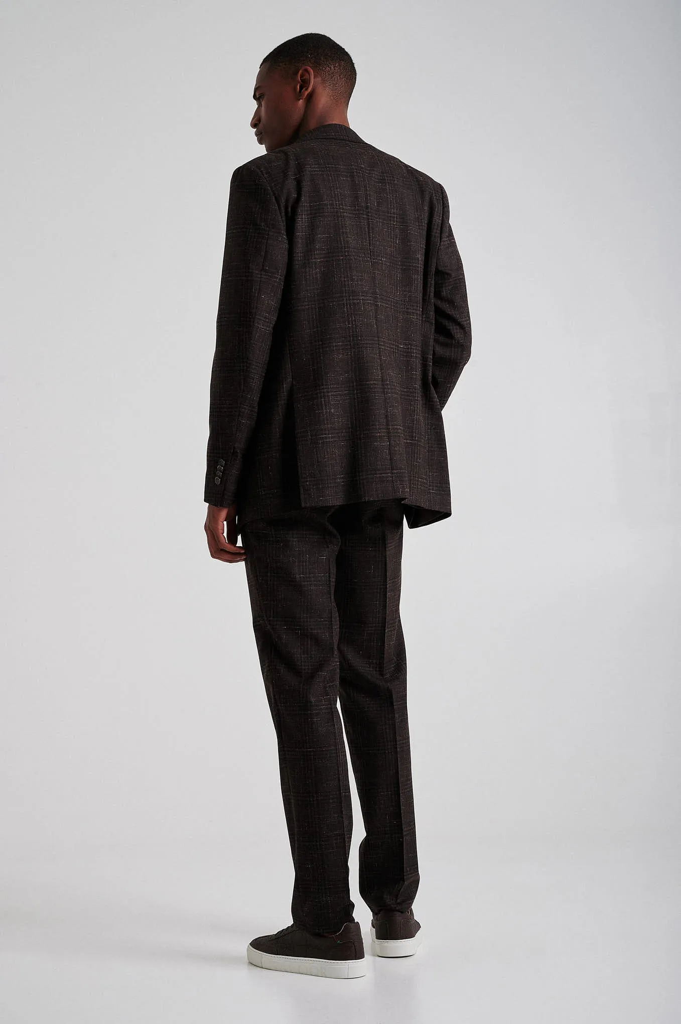 Slim fit wool linen suit