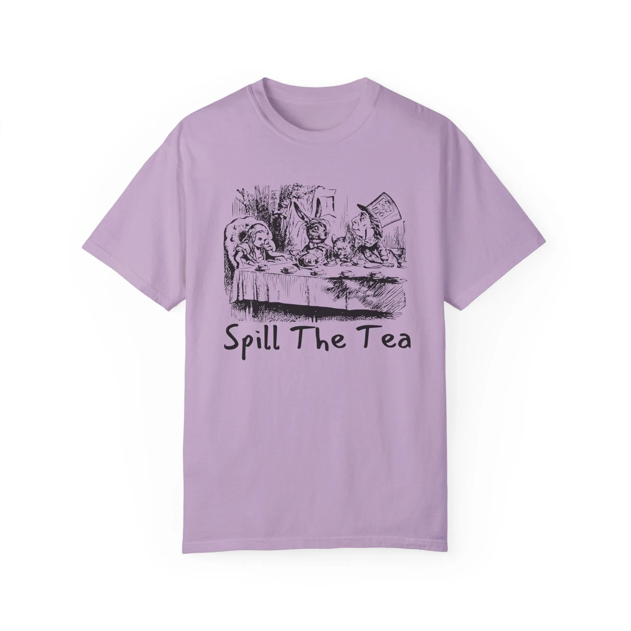 Spill The Tea Unisex Garment-Dyed T-Shirt - Fun Conversation Starter Tee