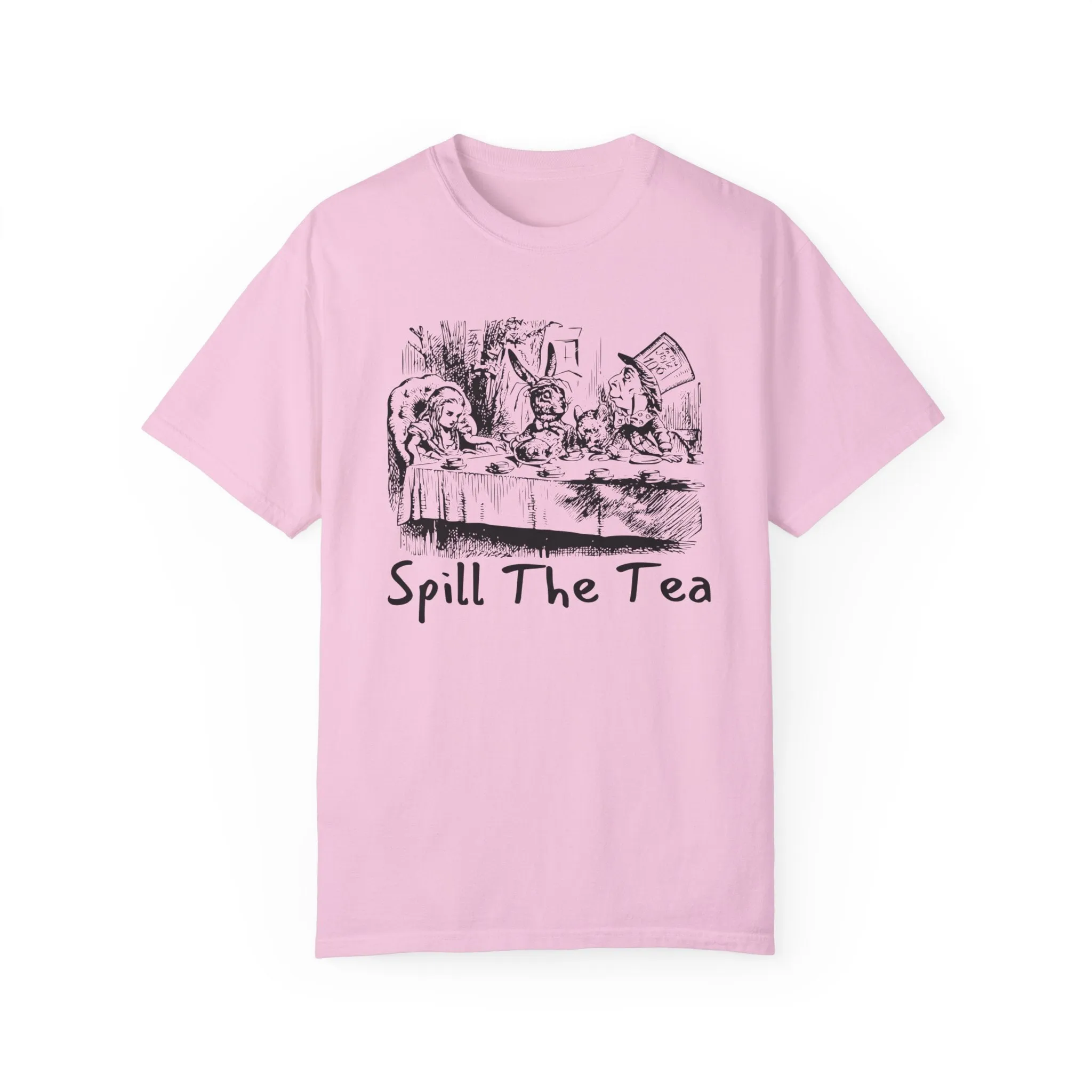 Spill The Tea Unisex Garment-Dyed T-Shirt - Fun Conversation Starter Tee