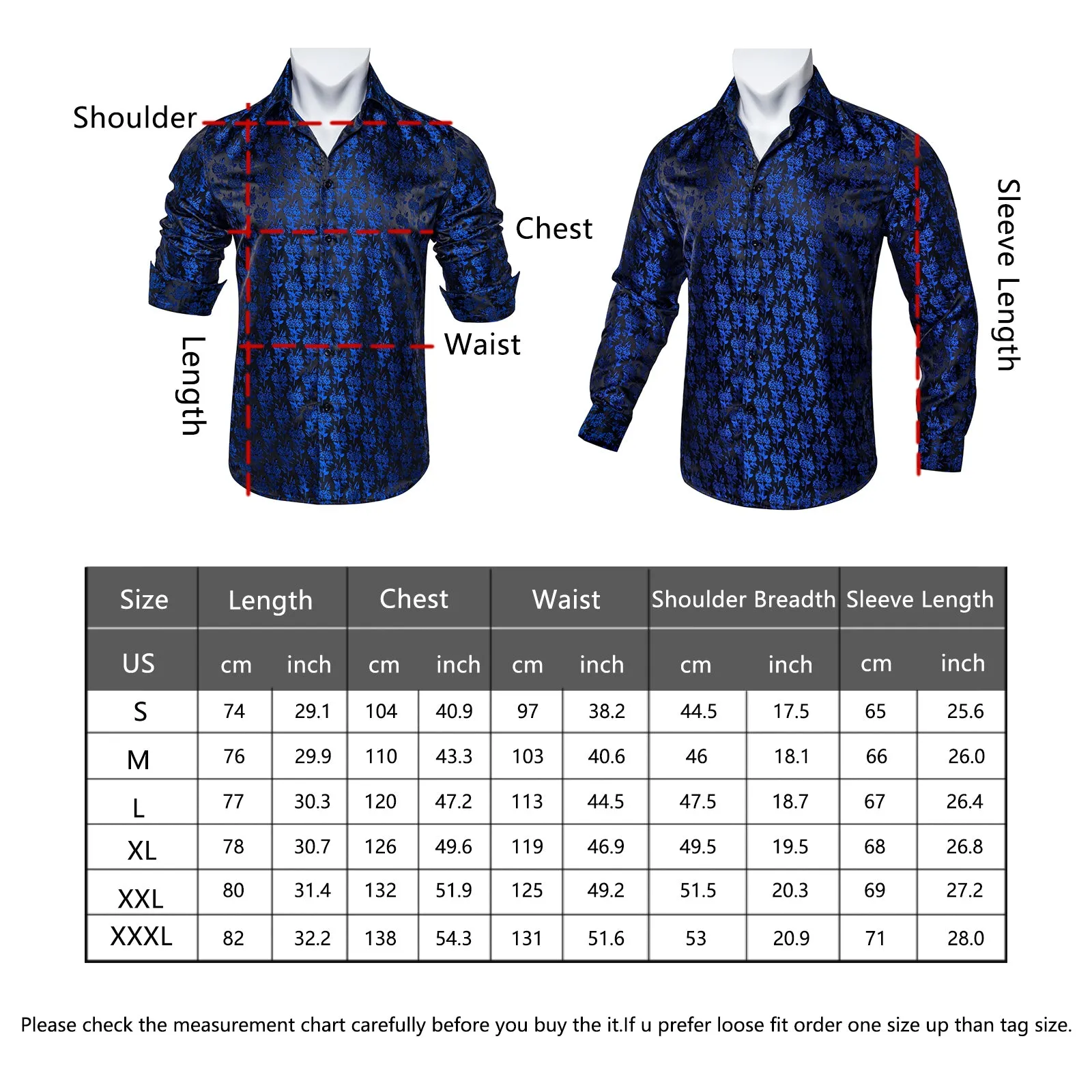 Splicing Style Black with Green Plaid Edge Men's Long Sleeve Shirt
