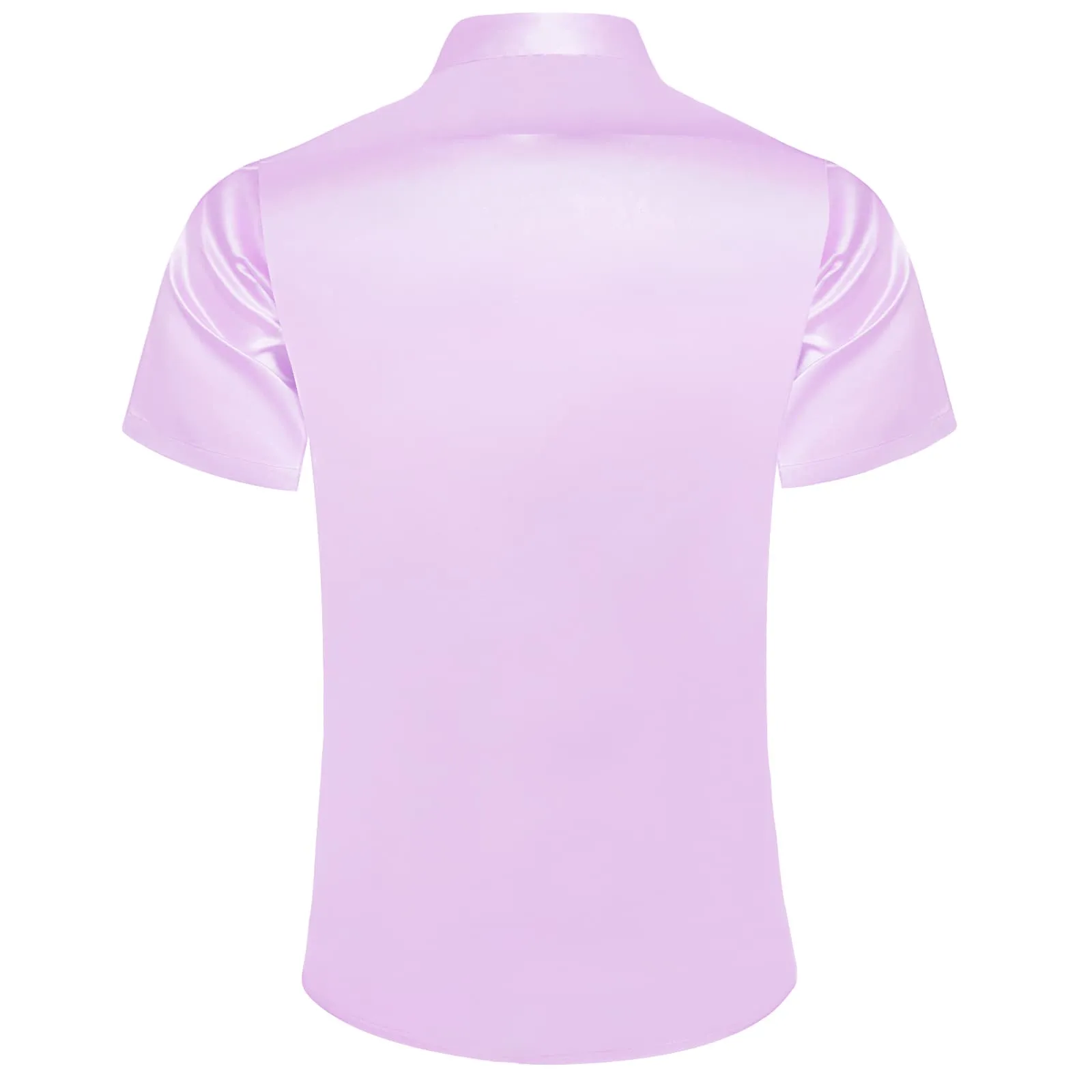 Ties2you Dress Shirt Design Lavender Purple Solid Mens Short Sleeve Button Down Shirt