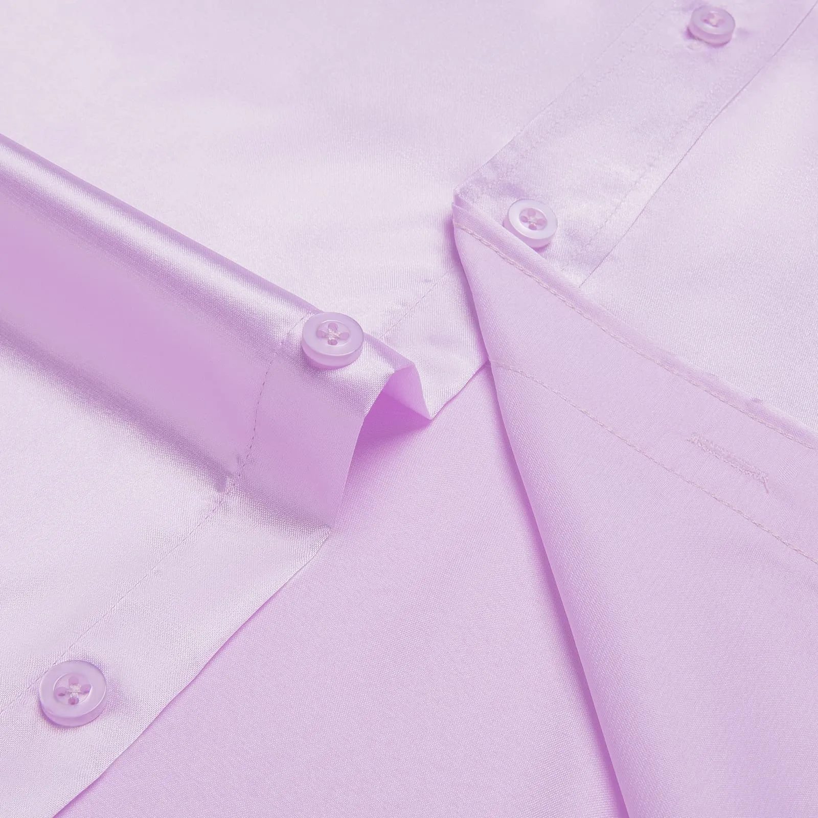 Ties2you Dress Shirt Design Lavender Purple Solid Mens Short Sleeve Button Down Shirt