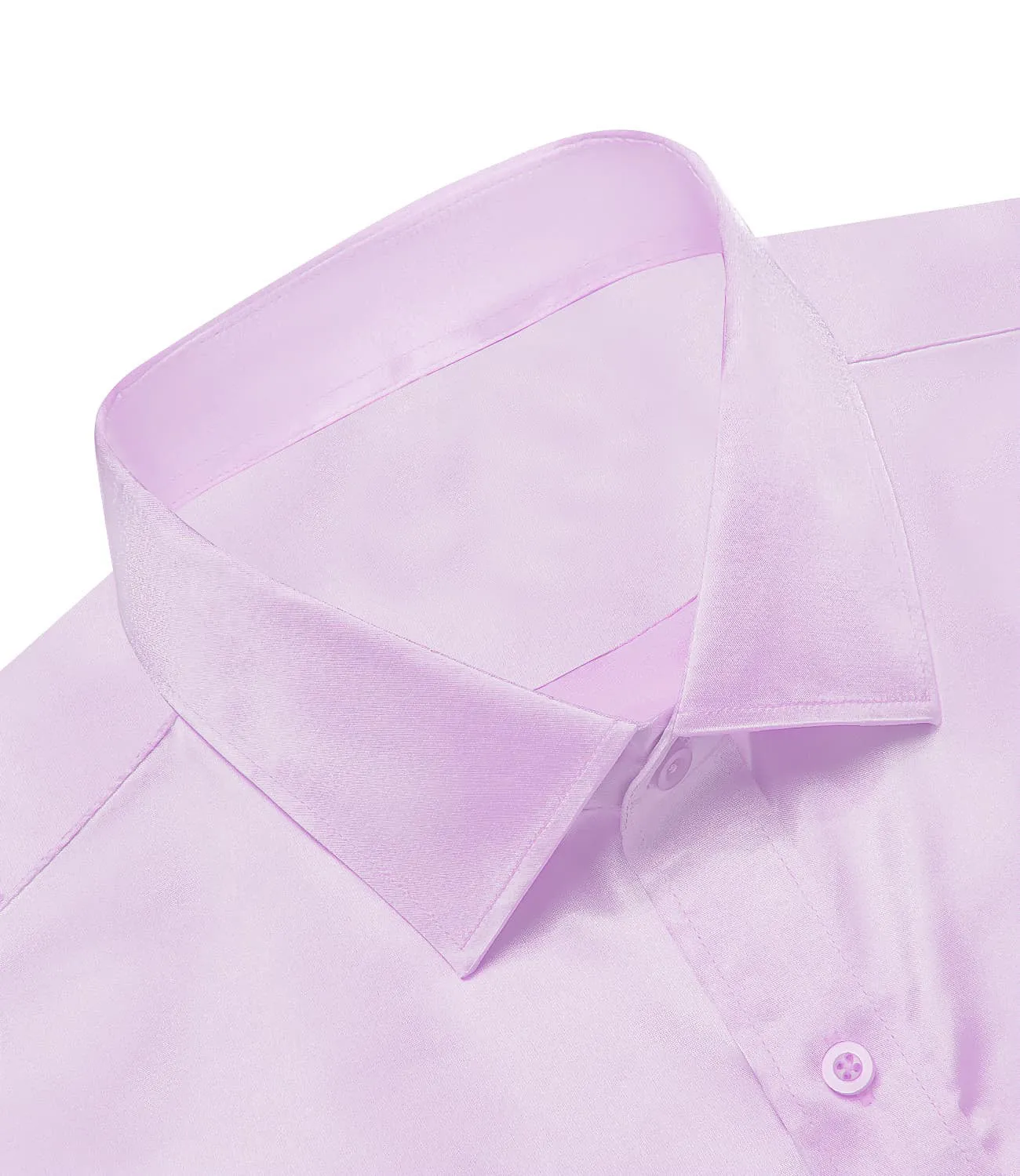 Ties2you Dress Shirt Design Lavender Purple Solid Mens Short Sleeve Button Down Shirt
